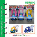 supermarket children shopping trolley with baby seat